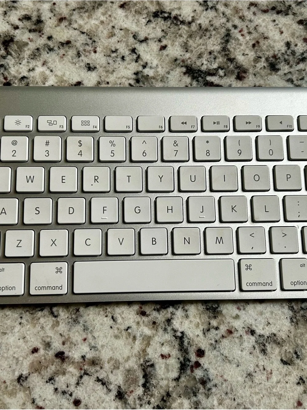 Apple Silver and White Wireless Keyboard - Compact Aluminum Layout
